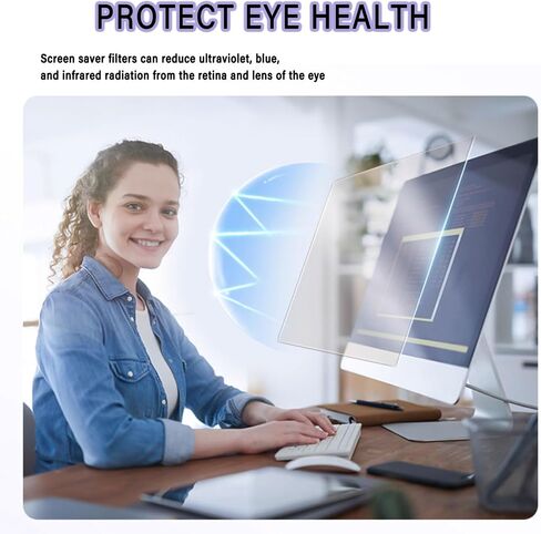 Anti Blue Light Glare Screen Protector for 31.5 inch Computer Monitor, Anti-Scratch Screen Protector Shield 16:9 Widescreen Monitor Desktop PC Blocking Filter for Eye Strain in Saudi Arabia