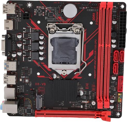 Bewinner H81 Micro ITX Motherboard لـ LGA1150 مع DDR3 1920X1080 ، 60Hz ، Serial Ata M.2 NVME Mining Motherboard لـ Core I7 I5 I3 CPU (بطاقة شبكة 1000 ميغابت في الثانية) in Saudi Arabia