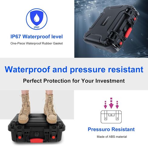 TSA Approved Gun Case Lockable for 1-4 Pistols, Waterproof Pistol Carrying Case, Shockproof Air Travel Hard Shell Firearm Case for Handguns, Potable Carrying Safe Case with 2 TSA Locks in Saudi Arabia