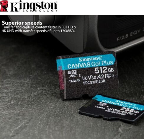 Kingston 128GB MicroSDXC Canvas Go بالإضافة إلى بطاقة الذاكرة (3 عبوات) مع قارئ بطاقات Focus All-In-واحد (4 عناصر) in Saudi Arabia