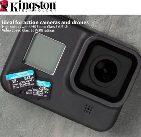 Kingston 128GB MicroSDXC Canvas Go بالإضافة إلى بطاقة الذاكرة (3 عبوات) مع قارئ بطاقات Focus All-In-واحد (4 عناصر) in Saudi Arabia