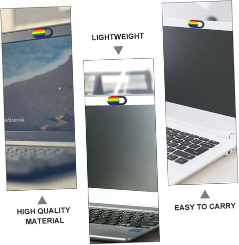 3pcs Rainbow Stripe Webcam Cover Slider Easy Installation Camera Cover for Computer and Tablet Privacy Protection Compatible Devices in Saudi Arabia
