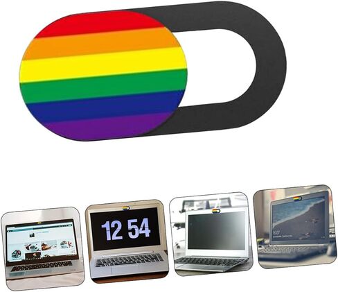 3pcs Rainbow Stripe Webcam Cover Slider Easy Installation Camera Cover for Computer and Tablet Privacy Protection Compatible Devices in Saudi Arabia