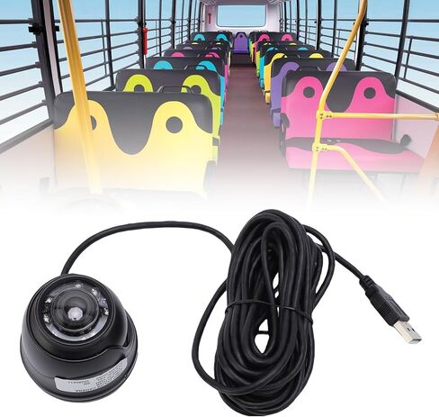 Yunir USB Infrared Camera, 1080P HD Security Camera with Night Vision, IP54 Rain Proof Plug and Play for Bus Home Monitoring in Saudi Arabia