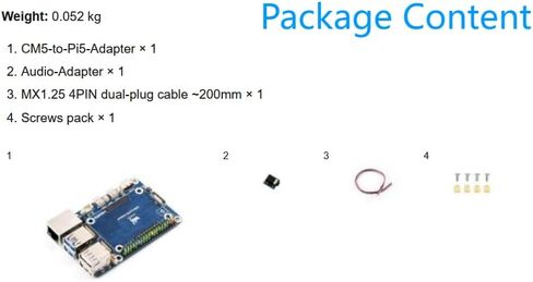 لوحة قاعدة Nano (B) لوحدة حساب Raspberry Pi 5، بنفس حجم CM5، مع واجهات طرفية متعددة، لوحة قاعدة لـ CM5 Lite/eMMC، موصل Gigabit Ethernet RJ45 @XYGStudy (CM5-NANO-B) in Kuwait