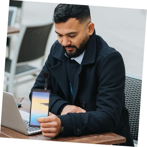 2PCS MINI Nove Novening Microphone للبث المباشر الغناء وتسجيل الميكروفون المحمول للهاتف والكمبيوتر ملحق الإضافات المباشرة in Kuwait