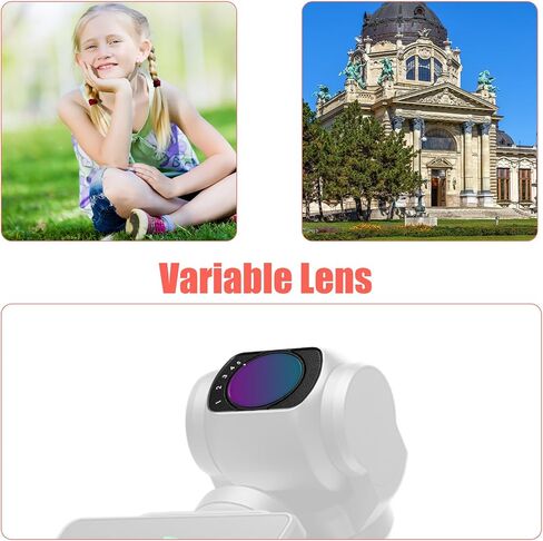 3-Piece Lens Filter Set for DJI Osmo Pocket 3, Magnetic Multi-Coated HD Optical Glass CPL & Black Diffusion 1/4 Action Camera Filter Set Accessories Compatible with DJI Osmo Pocket 3 in Saudi Arabia
