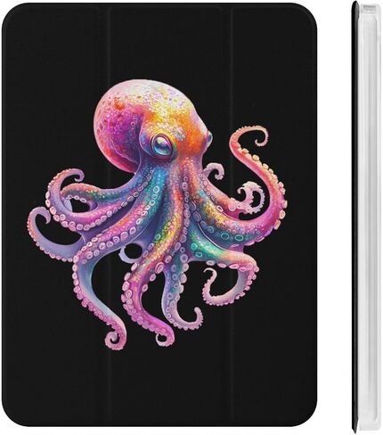 علبة Octopuss الملونة مع حامل القلم رفيع الخفيفة الوزن trifold حامل متوافق مع iPad mini 4/5/6 mini4/5 （7.9in） in Saudi Arabia