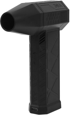 Compressed Air Duster, Cordless Jet Dry Blower, Electric Air Blower with Overheat Protection, Rechargeable Portable Handheld Fan for Cleaning, Camping, Outdoors, Car (Black) in Saudi Arabia