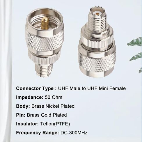 UHF PL259 to Mini UHF SO239 Connector - UHF Male to Mini UHF Female Coax Adapters RF Adapter 2Packs in Saudi Arabia