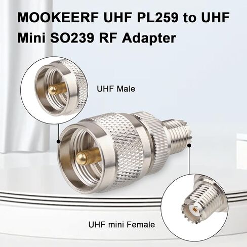 UHF PL259 to Mini UHF SO239 Connector - UHF Male to Mini UHF Female Coax Adapters RF Adapter 2Packs in Saudi Arabia