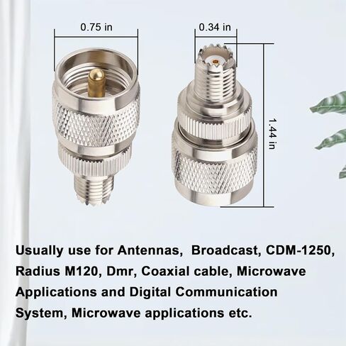 UHF PL259 to Mini UHF SO239 Connector - UHF Male to Mini UHF Female Coax Adapters RF Adapter 2Packs in Saudi Arabia