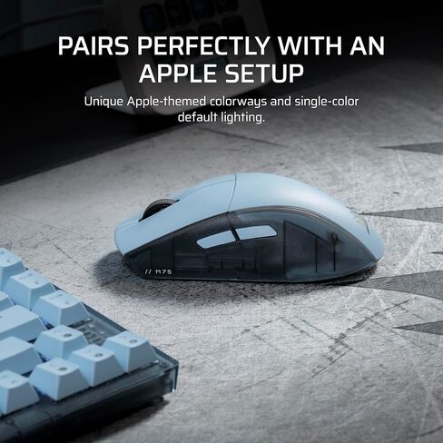 Corsair M75 اللاسلكي RGB فأر ألعاب خفيفة الوزن لنظام التشغيل Mac - 26000 نقطة في البوصة ، أزرار جانبية قابلة للتبديل ، مفاتيح بصرية ، متوافقة مع ICUE - الأزرق الجليدي in Saudi Arabia
