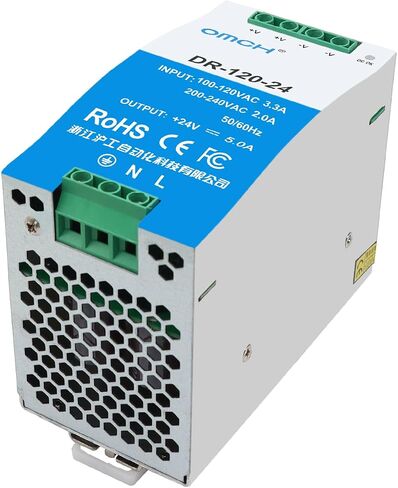DIN-Rail Power Supply, 120W AC to DC, 24V 5A (DR-120-24) in Kuwait