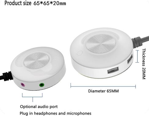 TUMASTER Desktop PC Computer Case Power Switch PC Power Button On Off Key with 1.6m Cables(2USB+Audio+Restart Key) Computer Host Button D-03-White in Kuwait