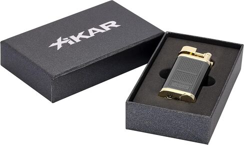 XIKAR® Pipeline Soft Flame Lighter Black & Gold in Saudi Arabia