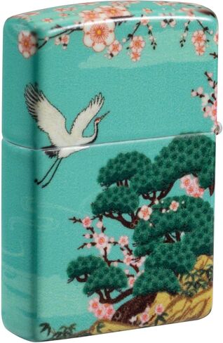 Zippo Lighter: Asian Crane Birds, Glow-in-The-Dark - 540 Color 81691 in Saudi Arabia