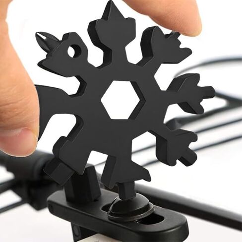 19 in 1 Snowflake Multi Tool for Man, Stainless Steel Snowflake Multitool for Father, Husband, Boyfriend, Snowflakes Bottle Opener/Screwdriver Kit/Wrench Kit, Durable and Easy To Carry in Saudi Arabia