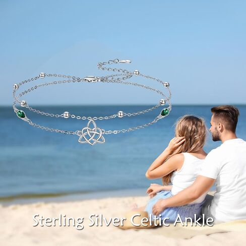 VONALA Butterfly Anklets 925 Sterling Silver Dainty Adjustable Butterfly Layered Chain Ankle Foot Link Ankle Bracelets Beach Jewelry Gift for Women in Kuwait