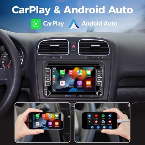 سيارات راديو لـ VW Polo Golf 5 6 Skoda Touran Jetta Passat Polo Seat Mit Carplay Android Auto Bluetooth in Kuwait