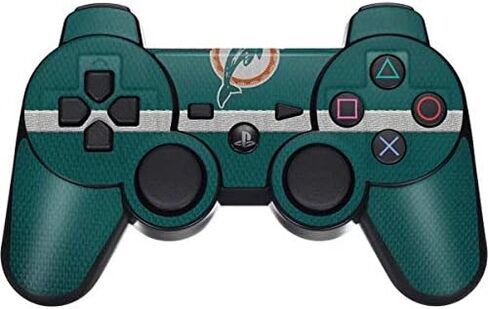 Skinit Decal Gaming Skin Compatible with PS3 Dual Shock Wireless Controller - Officially Licensed NFL Miami Dolphins Vintage Design in Saudi Arabia