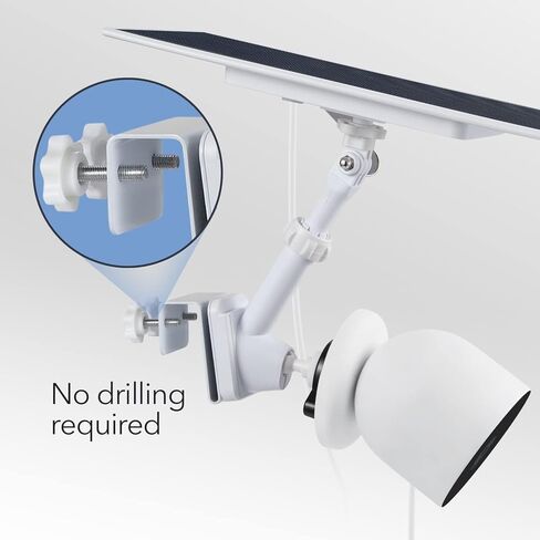 Wasserstein Weatherproof Gutter Mount Compatible with Google Nest Cam (Battery) (White) - Flexible Mounting for Nest Cam in Kuwait