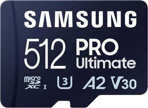 بطاقة ذاكرة MicroSD في نهاية المطاف Samsung Pro ، محول ، 512 جيجا بايت MicroSDXC ، تصل إلى 200 ميجابايت/ثانية ، 4K UHD ، UHS-I ، الفئة 10 ، U3 ، V30 ، A2 للكاميرا ، الطائرات بدون طيار ، ألعاب ، الهواتف ، الأجهزة اللوحية ، MB-MY512SA/CA [إصدار كندا] in Saudi Arabia