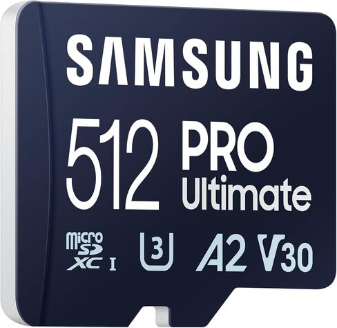 بطاقة ذاكرة MicroSD في نهاية المطاف Samsung Pro ، محول ، 512 جيجا بايت MicroSDXC ، تصل إلى 200 ميجابايت/ثانية ، 4K UHD ، UHS-I ، الفئة 10 ، U3 ، V30 ، A2 للكاميرا ، الطائرات بدون طيار ، ألعاب ، الهواتف ، الأجهزة اللوحية ، MB-MY512SA/CA [إصدار كندا] in Saudi Arabia