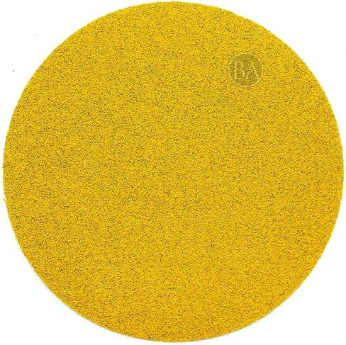 Benchmark Abrasives 5" Premium Aluminum Oxide Stearated Gold No Holes Hook and Loop Discs for Sanding of Metals Non-Ferrous Metals Wood Plastic Fiberglass (Pack of 50) - 220 Grit in Kuwait