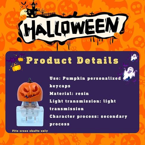 لطيف Keycaps 3D Halloween Pumpkins Custom Keycaps ، ESC Key للوحة المفاتيح الميكانيكية OEM R4 ملف تعريف Keycap Funder Base Base Base Base Base Base in Kuwait