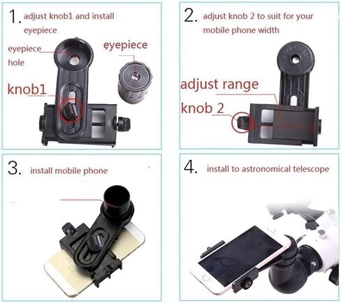 Monoculars Telescope High Power Cell Phone Adapter Mount Binocular Spotting Scope Telescope Clip Bracket Holder Binoculars in Saudi Arabia