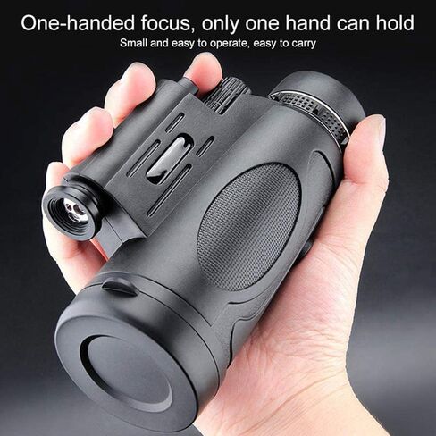 مناظير محمولة عالية الطاقة 10x40 مع BAK4 PRISM LENS أحادي المصباح والضوء الليلي ومحول الهواتف الذكية والهواتف الذكية وترايبود in Saudi Arabia