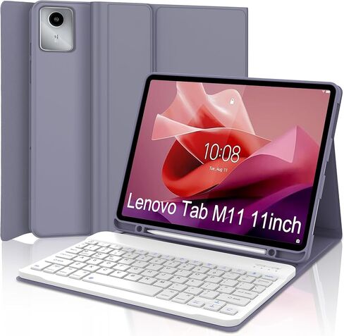 حالة لوحة المفاتيح لـ Lenovo Tab M11 11 بوصة ، لوحة مفاتيح Bluetooth اللاسلكية القابلة للفصل مع غطاء حامل متعدد الزوايا لـ 11 "Lenovo Tab M11 Tablet (TB330FU/TB330XU) 2024 إصدار ، أرجواني in Kuwait