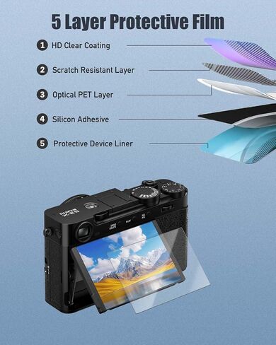 2-Pack Screen Protector for Fujifilm X-E5,9H Hardness Tempered Glass for Fujifilm X-E5 Mirrorless Camera, Anti-Scratch, Bubble Free, HD Clarity in Saudi Arabia