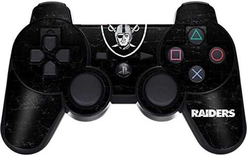 Skinit Skinit Gaming Gaming Skiner مع PS3 Dual Shock Wireless Controller - NFL Las Vegas Raiders مرخص رسميًا in Saudi Arabia