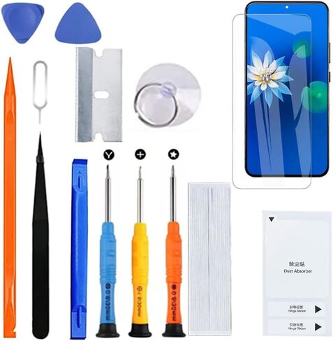 شاشة عرض H & Lycyj لشاشة Samsung Galaxy S22 Plus 5G TFT S906U S906U1 S906W LCD Screen Screen Armebly Kit (Black with Frame ، بدون بصمة ، إصدار الولايات المتحدة) in Kuwait