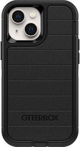 OtterBox Defender Series iPhone Case + Bonus Screen Protector, Apple Phonecase, Wireless Charging, Removable Rotating Belt-Clip Holster/Kickstand (Black, iPhone 13 Mini) in Saudi Arabia