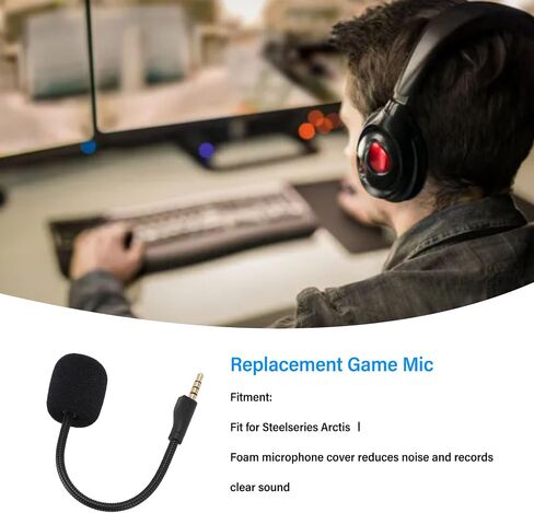 الاستبدال MIC لـ Steelseries Arctisⅰ ، استبدال الضوضاء البديلة لعبة الميكروفون الطفرة القابلة للانفصال ميكروفون مرنة متعددة اللبعة الصوتية متعددة الاستخدامات in Saudi Arabia