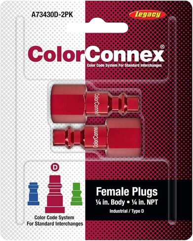 قابس ColorConnex (عبوة من 2)، نوع صناعي D، 0.6 سم MNPT، in Kuwait