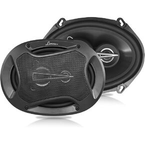 Lanzar Upgraded 2 Way Coaxial Speakers - Standard 4" x 6" Full Range Sound 240 Watt and 4 Ohms Impedance - Injection Cone 85 - 20 KHz Frequency Response and 10 Oz Magnet Structure - MX462,Black in Kuwait