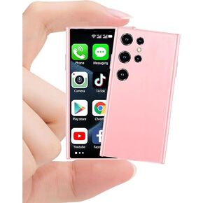 Mini Galaxy S24 Ultra Smartphone, Smallest S24 Ultra Android in The World! Micro 3-Inch Touch Screen, 2GB/16GB, Compact Pocket 4G LTE Mobile Phone for Children, Teenagers Tiny Samsung S24 Lookalike in Kuwait