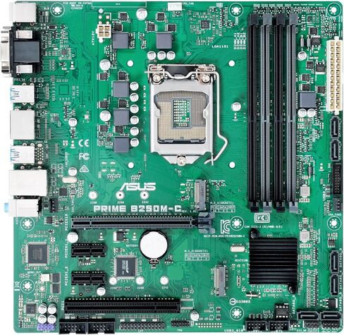 Motherboard Fit for ASUS B250M-C for Intel B250 LGA 1151 with I/O Back Plate Shield - Industrial Packaged，Non-Original Packaging in Saudi Arabia