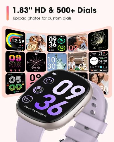 Smart Watches for Women Men with Call: Fitness Trackers with 24-Hour Heart Rate SpO2 Sleep Monitor 5ATM Waterproof 120+ Sport Mode Watches for Women gift Compatible with iPhone Android Phones(3 Bands) in Kuwait