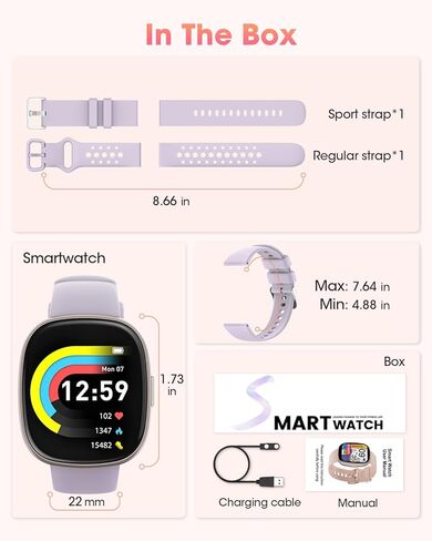 Smart Watches for Women Men with Call: Fitness Trackers with 24-Hour Heart Rate SpO2 Sleep Monitor 5ATM Waterproof 120+ Sport Mode Watches for Women gift Compatible with iPhone Android Phones(3 Bands) in Kuwait
