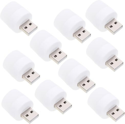 Mikikit 10pcs USB Portable LED Night Light Lamp for Car Interior and Laptop USB Powered Compact Illumination Accessory with Stable Performance and Easy Use in Saudi Arabia