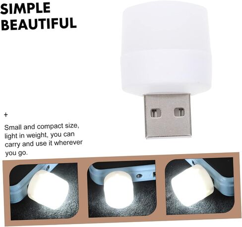 Mikikit 10pcs USB Portable LED Night Light Lamp for Car Interior and Laptop USB Powered Compact Illumination Accessory with Stable Performance and Easy Use in Saudi Arabia