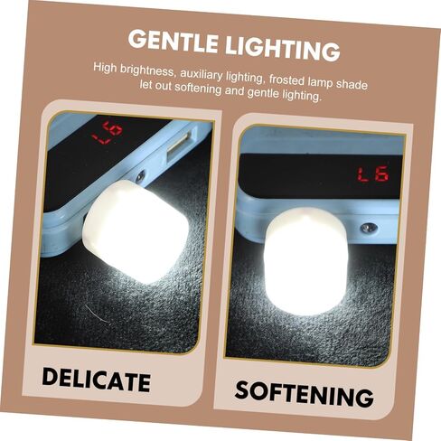 POPETPOP 10pcs Portable USB LED Night Lights High Brightness Illumination Lamps for Indoor Use Stable Performance Plastic Mini Lamps for Home and Vehicle in Saudi Arabia
