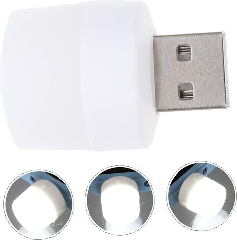 POPETPOP 10pcs Portable USB LED Night Lights High Brightness Illumination Lamps for Indoor Use Stable Performance Plastic Mini Lamps for Home and Vehicle in Saudi Arabia