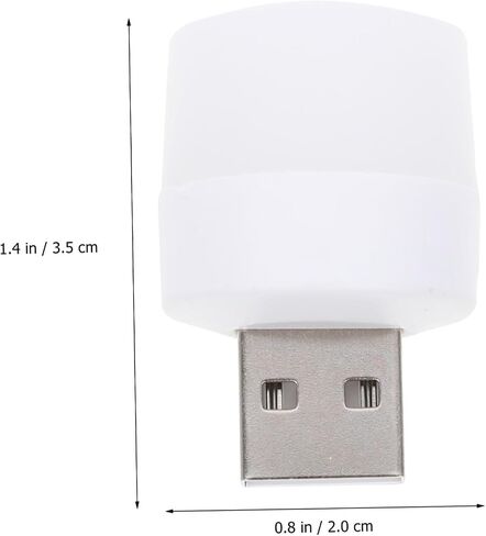POPETPOP 10pcs Portable USB LED Night Lights High Brightness Illumination Lamps for Indoor Use Stable Performance Plastic Mini Lamps for Home and Vehicle in Saudi Arabia