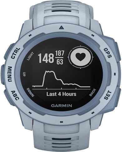 ساعة Garmin Instinct Solar، ساعة ذكية متينة للاستخدام الخارجي مزودة بقدرات شحن بالطاقة الشمسية، تطبيقات رياضية مدمجة ومراقبة صحية، تمويه جرافيتي in Kuwait